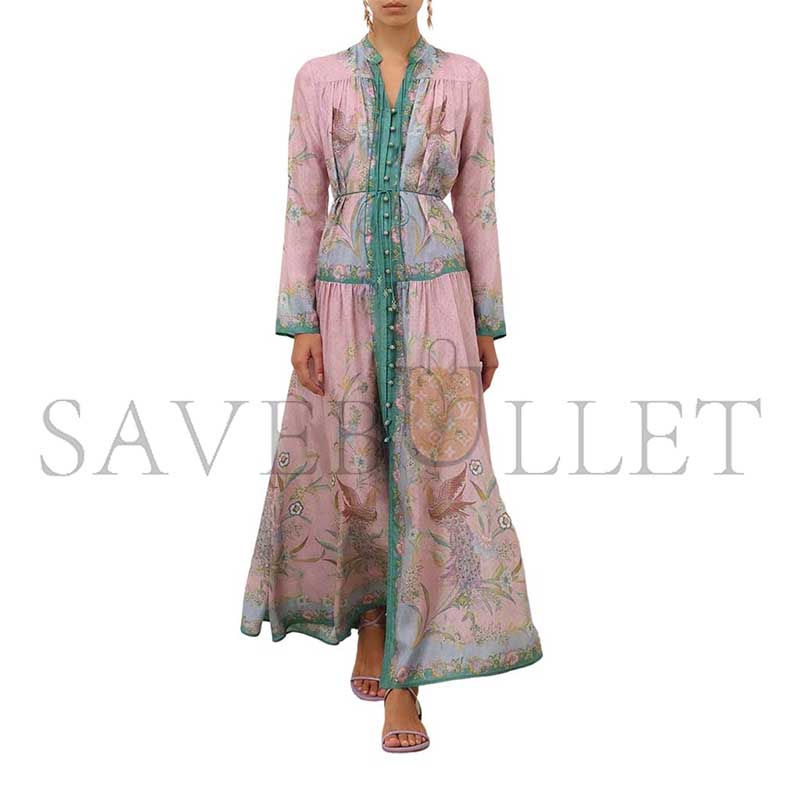 ZIMMERMANN INDRA LONG SLEEVE MAXI DRESS 8415DSS262